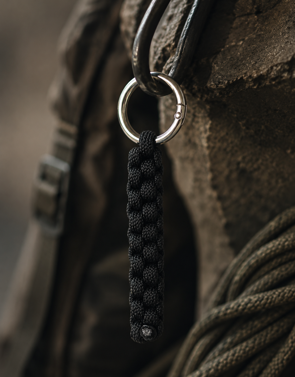 Qaid — Box Keychain | Black