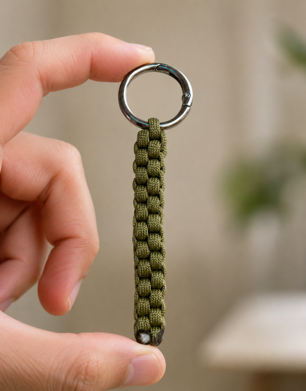 Qaid — Box Keychain | Olive