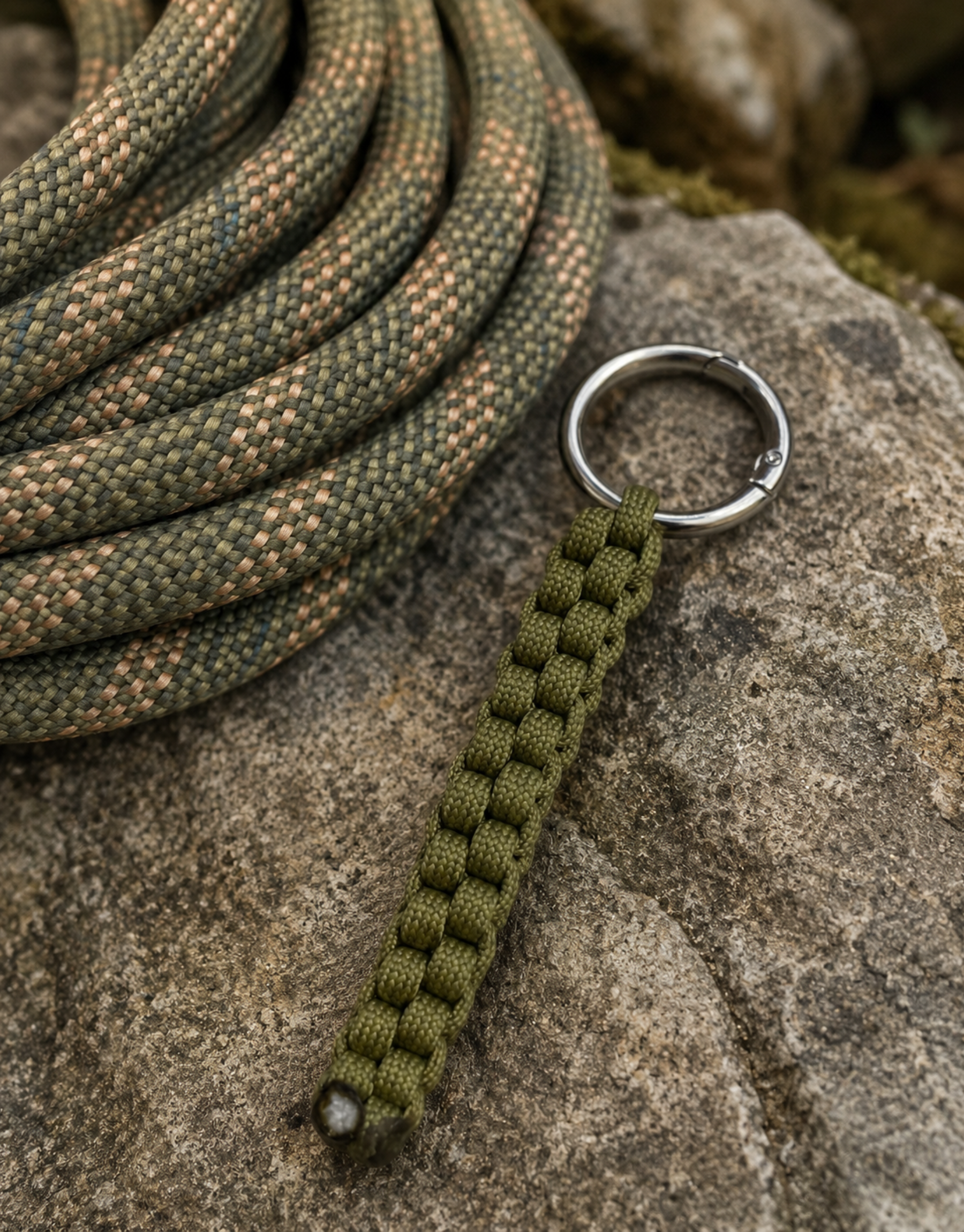 Qaid — Box Keychain | Olive