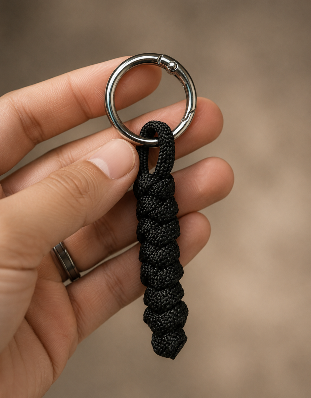 Lahar — Spiral Keychain | Black