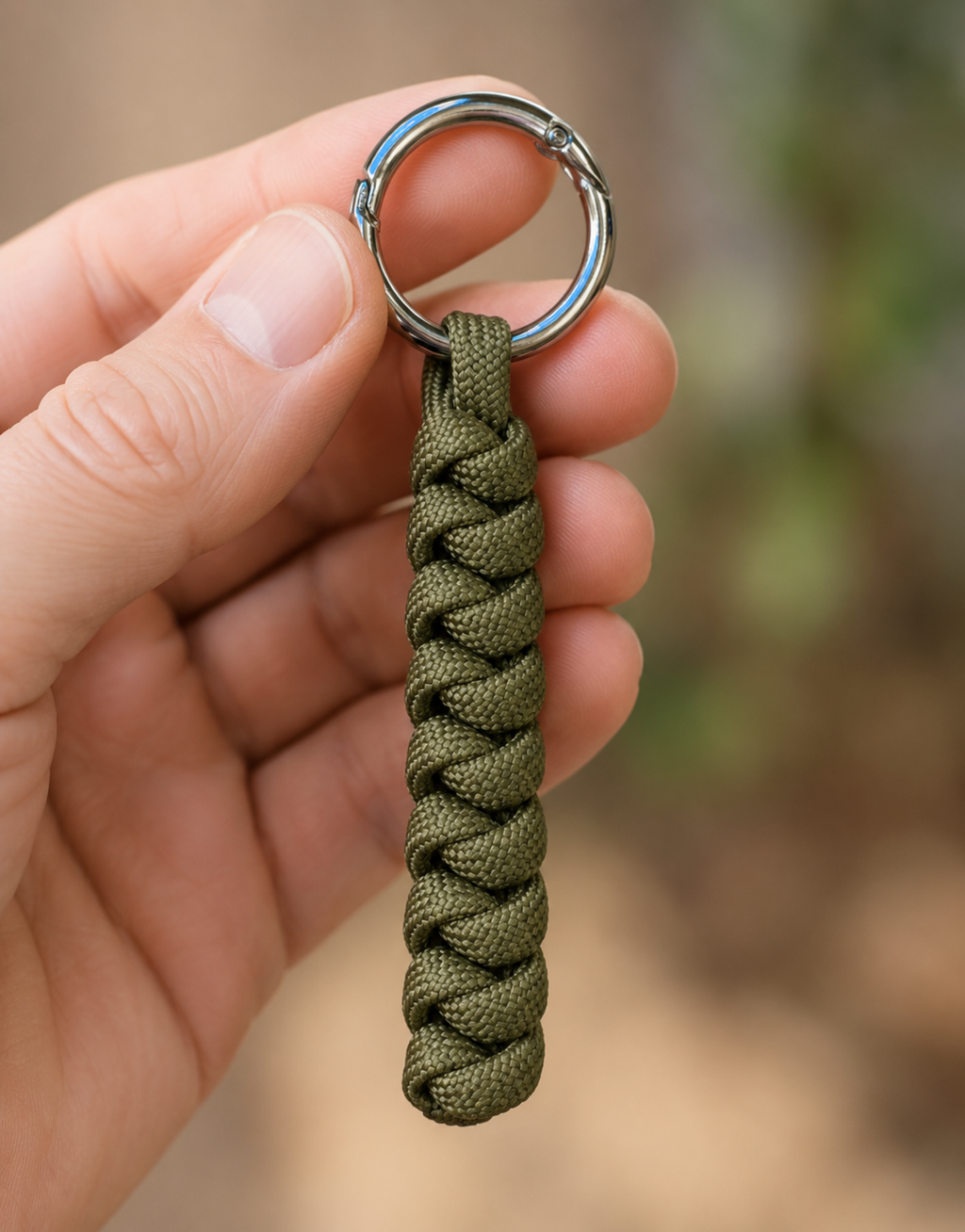Lahar — Spiral Keychain | Olive