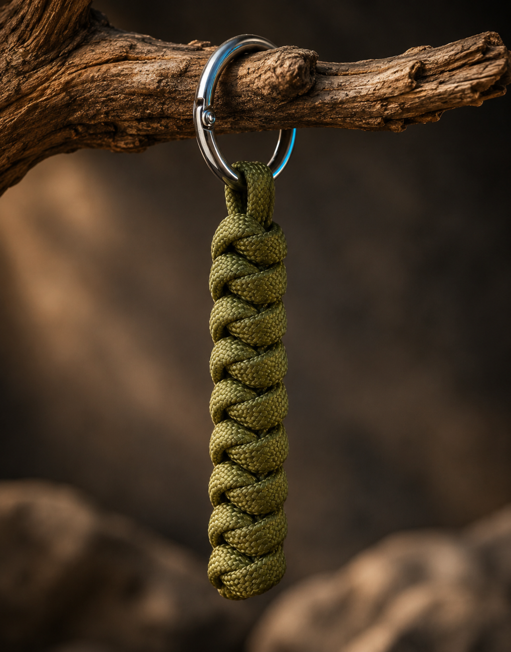 Lahar — Spiral Keychain | Olive