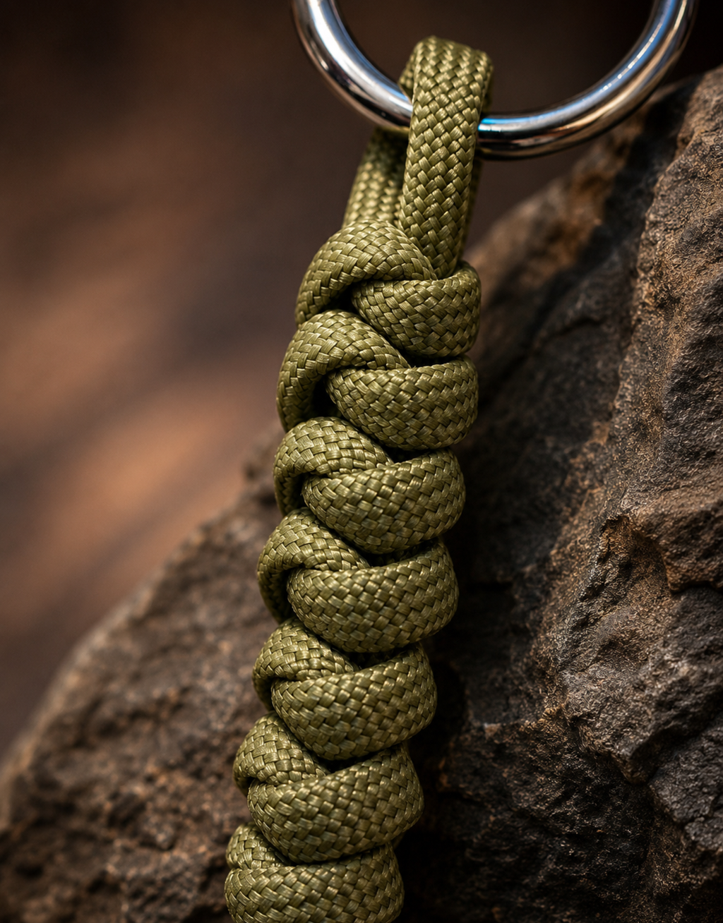 Lahar — Spiral Keychain | Olive