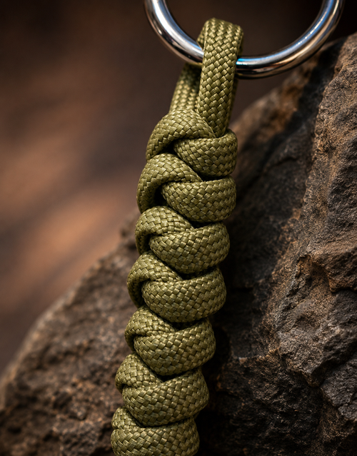 Lahar — Spiral Keychain | Olive
