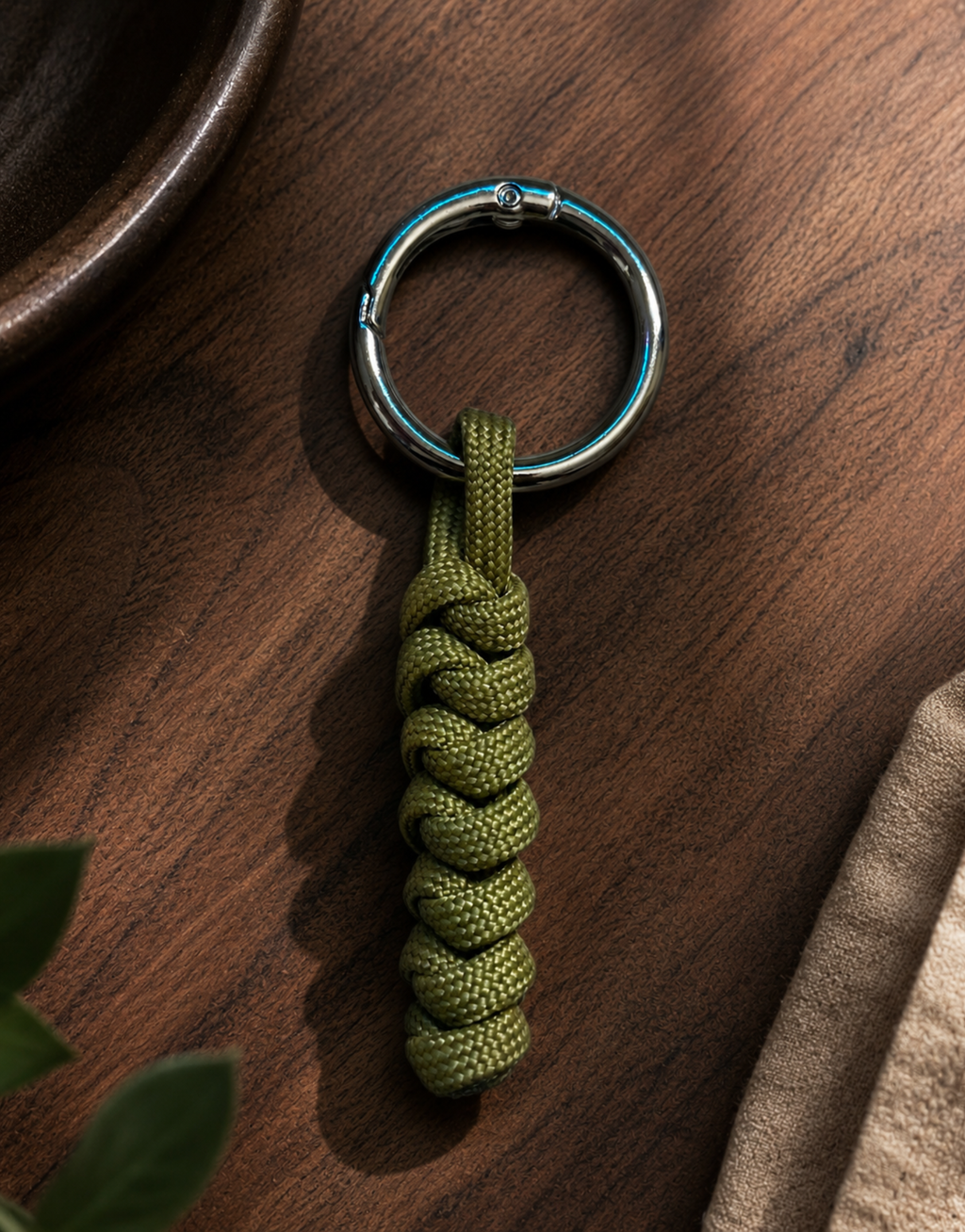 Lahar — Spiral Keychain | Olive