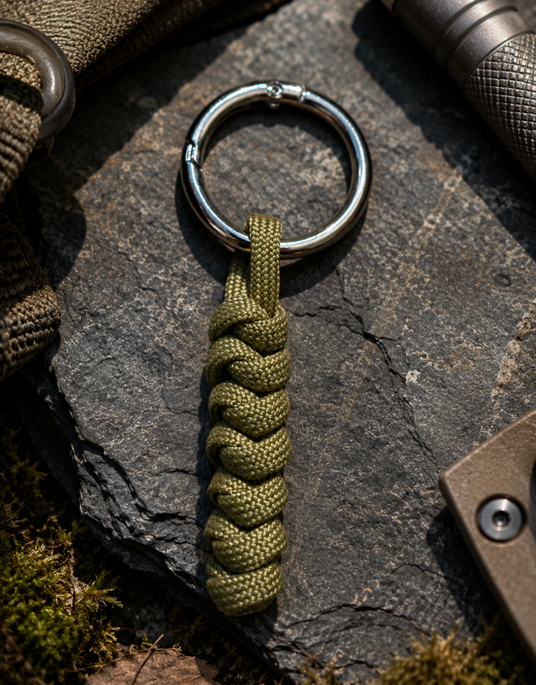 Lahar — Spiral Keychain | Olive