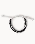 Shatranj black and white macrame bracelet by Giraa