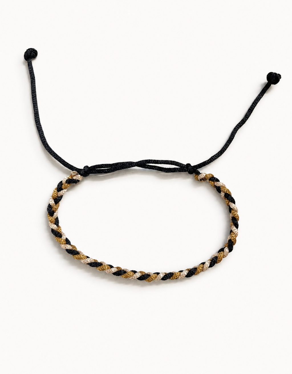 Zari black gold and cream macrame bracelet by Giraa