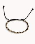 Zari black gold and cream macrame bracelet by Giraa
