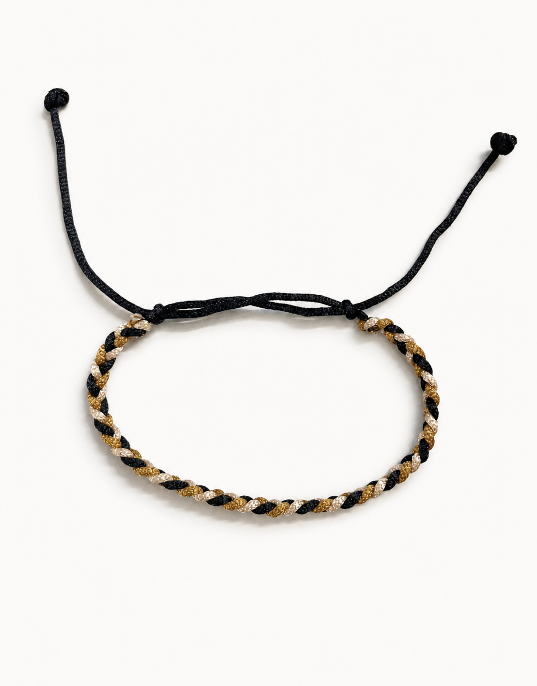 Zari black gold and cream macrame bracelet by Giraa