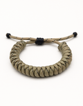 Ramad sand and black speckled spiral paracord bracelet by Giraa