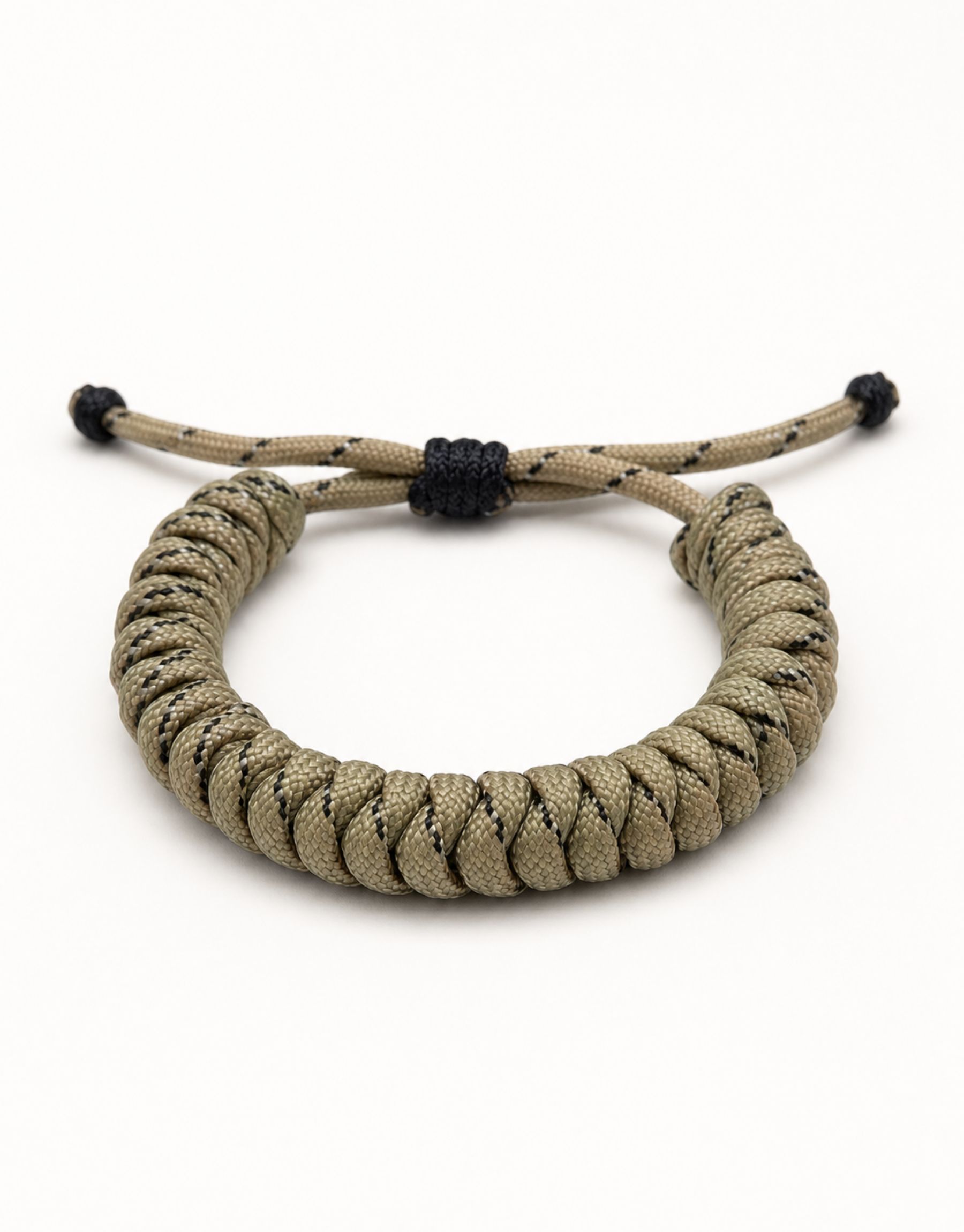 Ramad sand and black speckled spiral paracord bracelet by Giraa