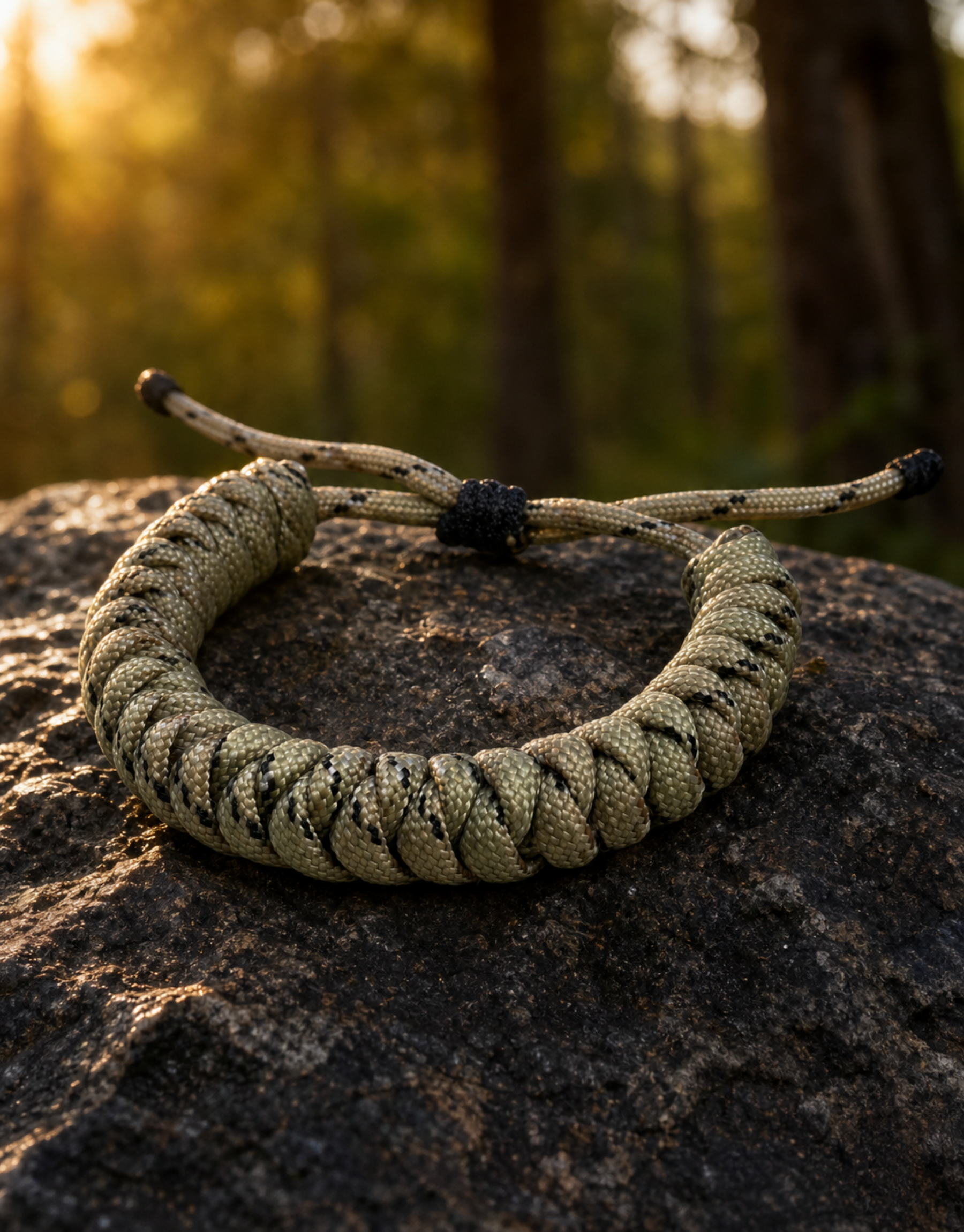 Ramad speckled spiral paracord bracelet