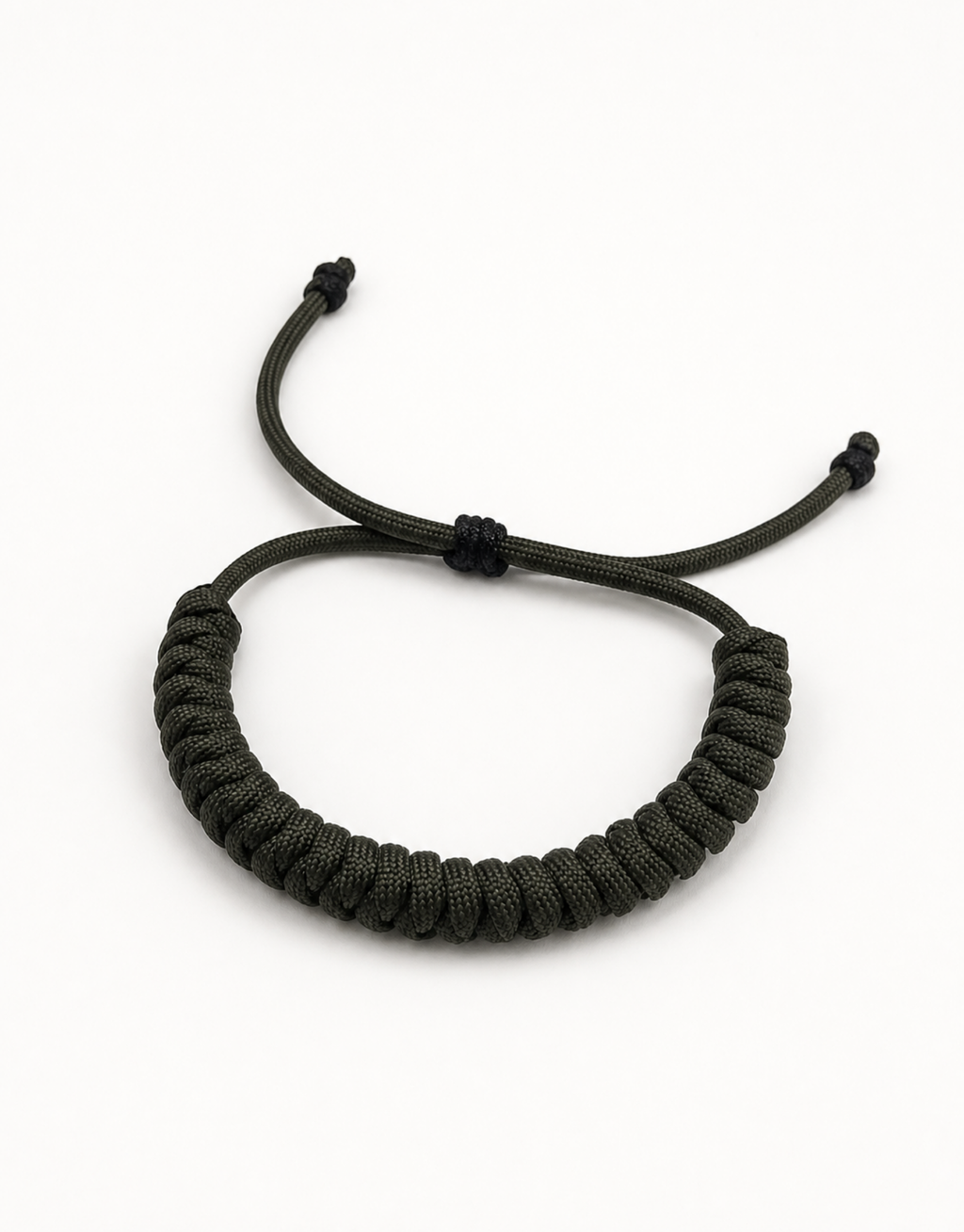 Ghaba dark green spiral paracord bracelet by Giraa