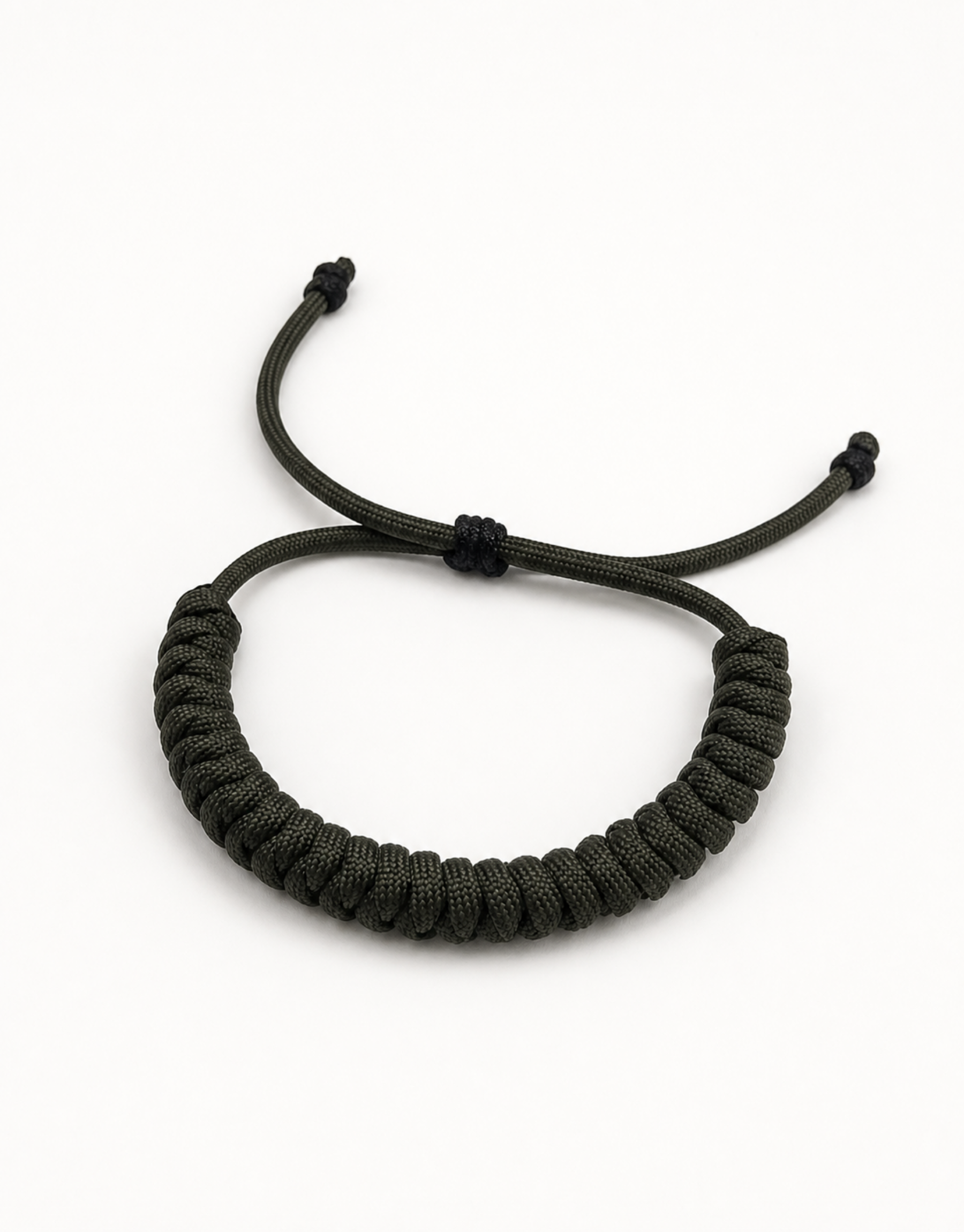 Ghaba dark green spiral paracord bracelet by Giraa
