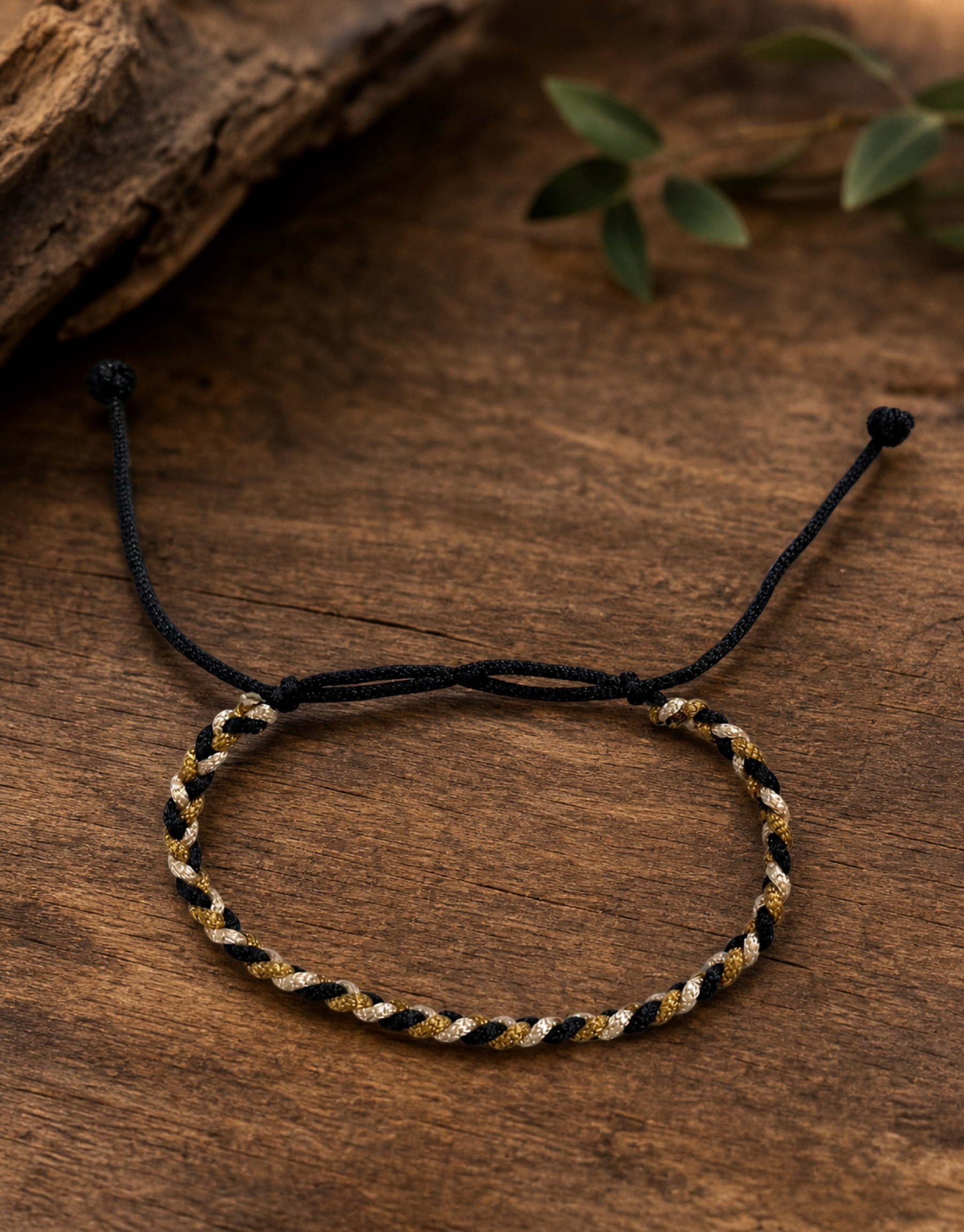 Zari gold macrame bracelet