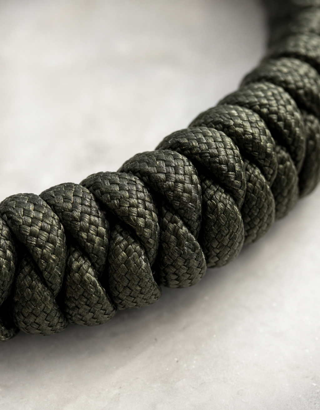 Ghaba dark green spiral paracord bracelet