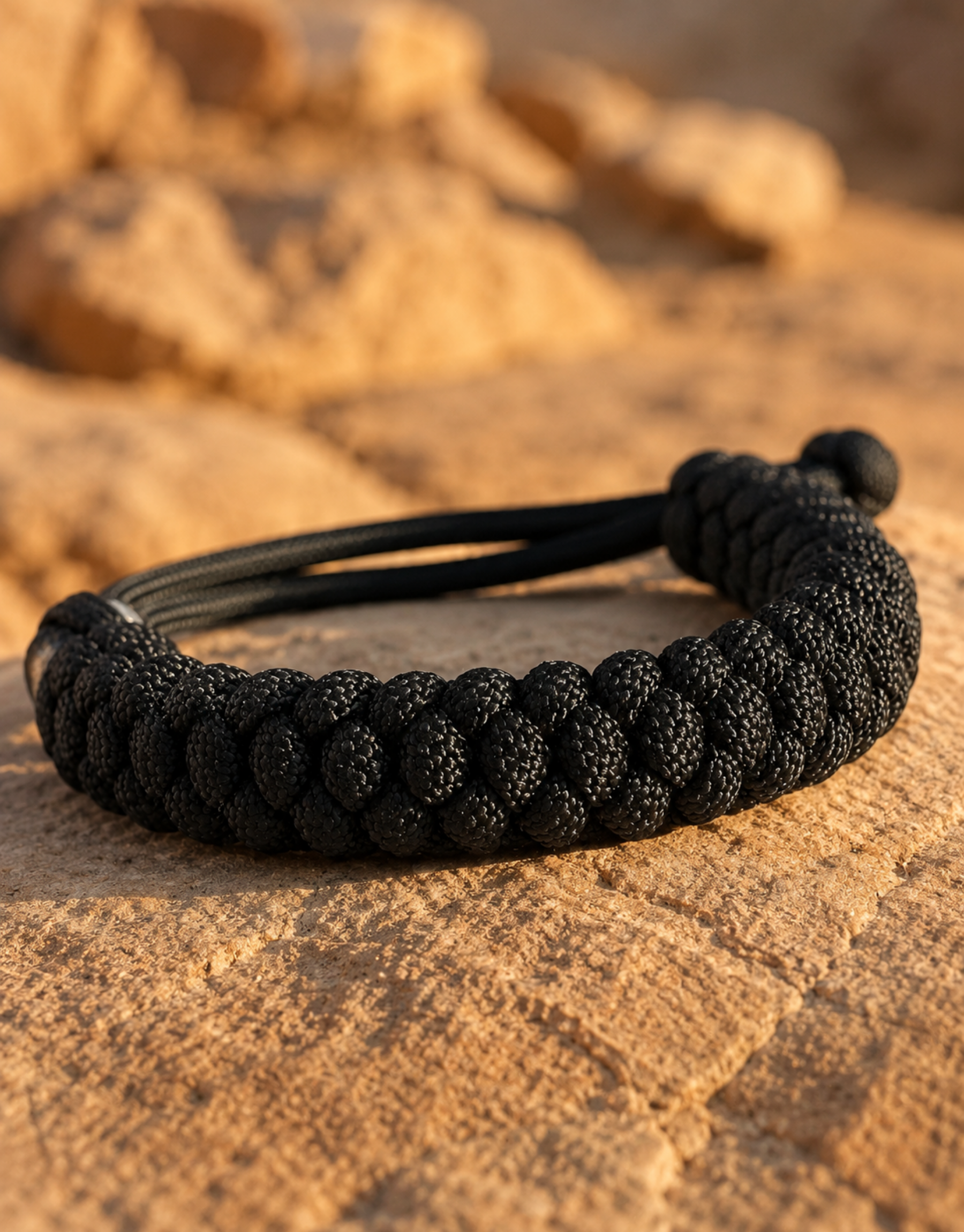 Pech black spiral paracord bracelet