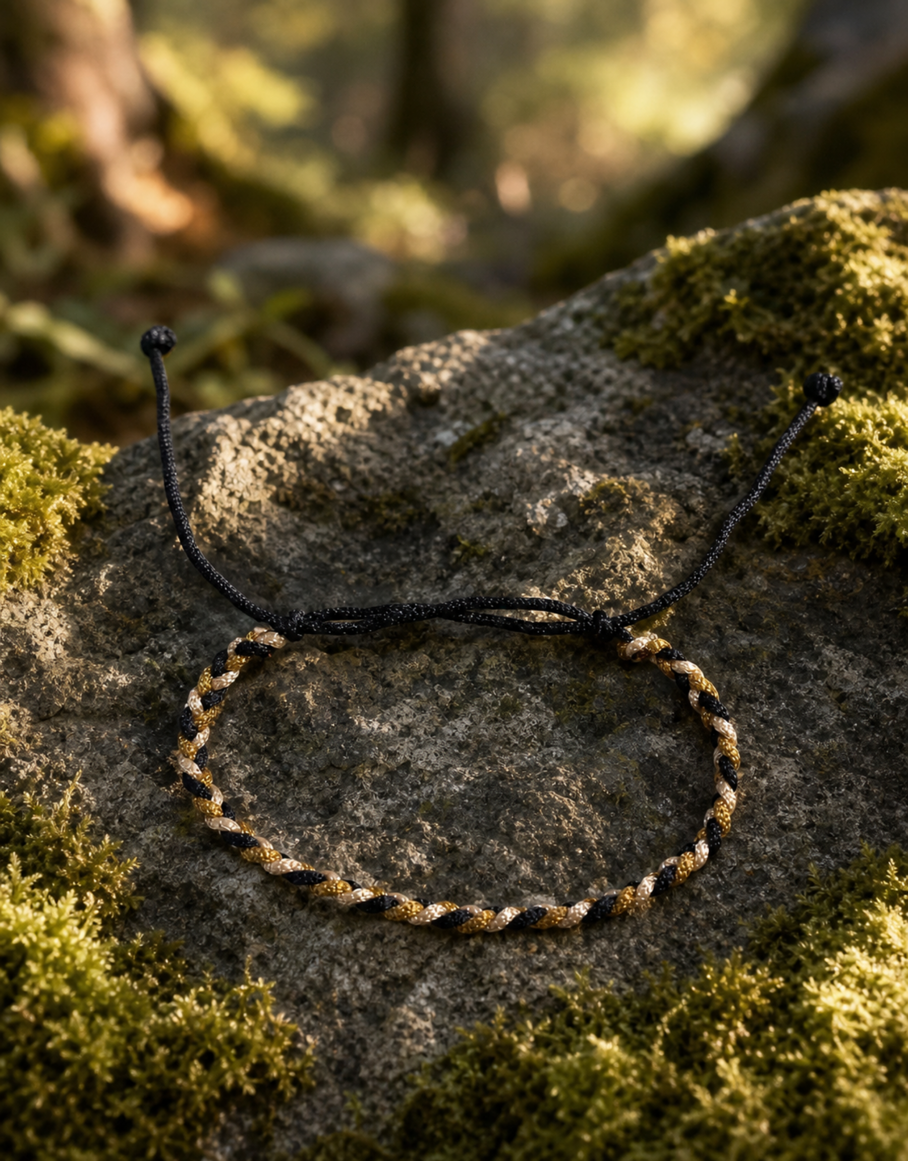 Zari gold macrame bracelet