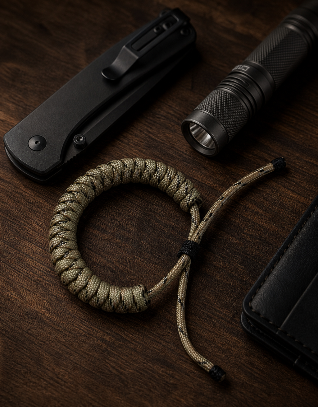 Ramad speckled spiral paracord bracelet