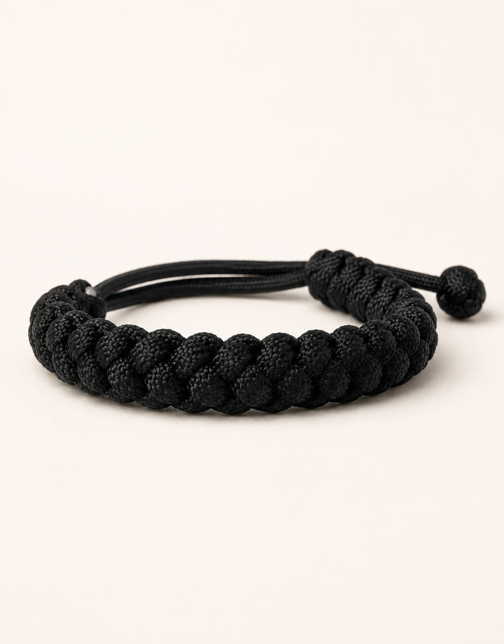 Pech black spiral paracord bracelet by Giraa